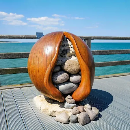 Semesterbostad Ostseelagune Zingst, Exklusive Dhh, Strandnah, Sauna, Kamin, 3 Sz, 2 Baeder, Glasfaser, Haustierfrei, Garten Mit Suedterrasse, E-ladesaeule, 2 Stellplaetze, Strandkorb, Fahrradschuppen, Waschmaschine, Trockner, Nichtraucher